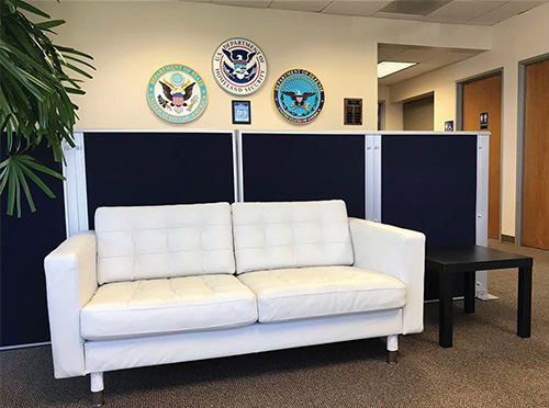 Bullet-resistant wall panel installed in a building