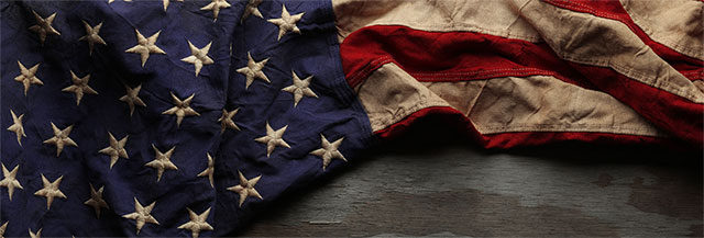 Background image showing the United States flag